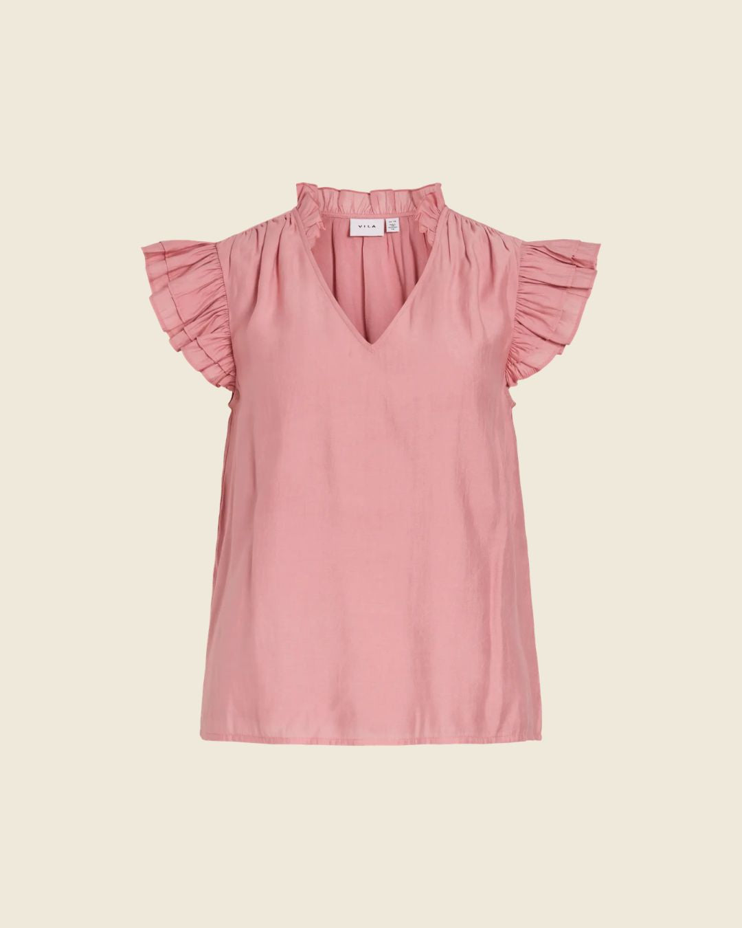 Top Vianu Escote Pico Rosa