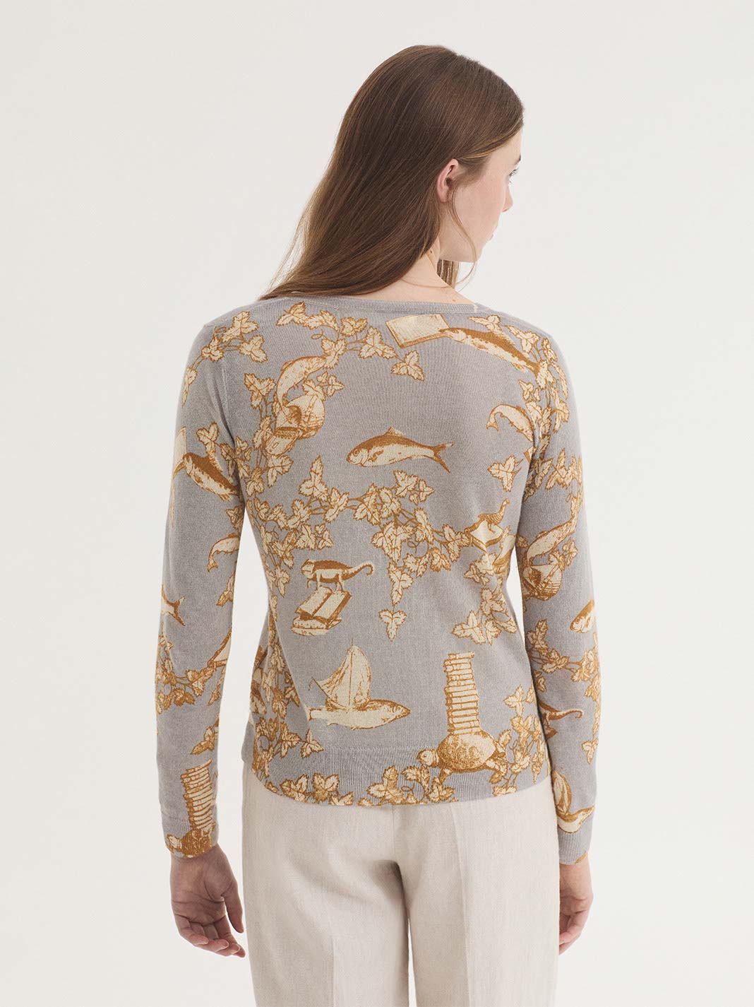 Jersey Midsummer Books Basic Sweater Gris Claro