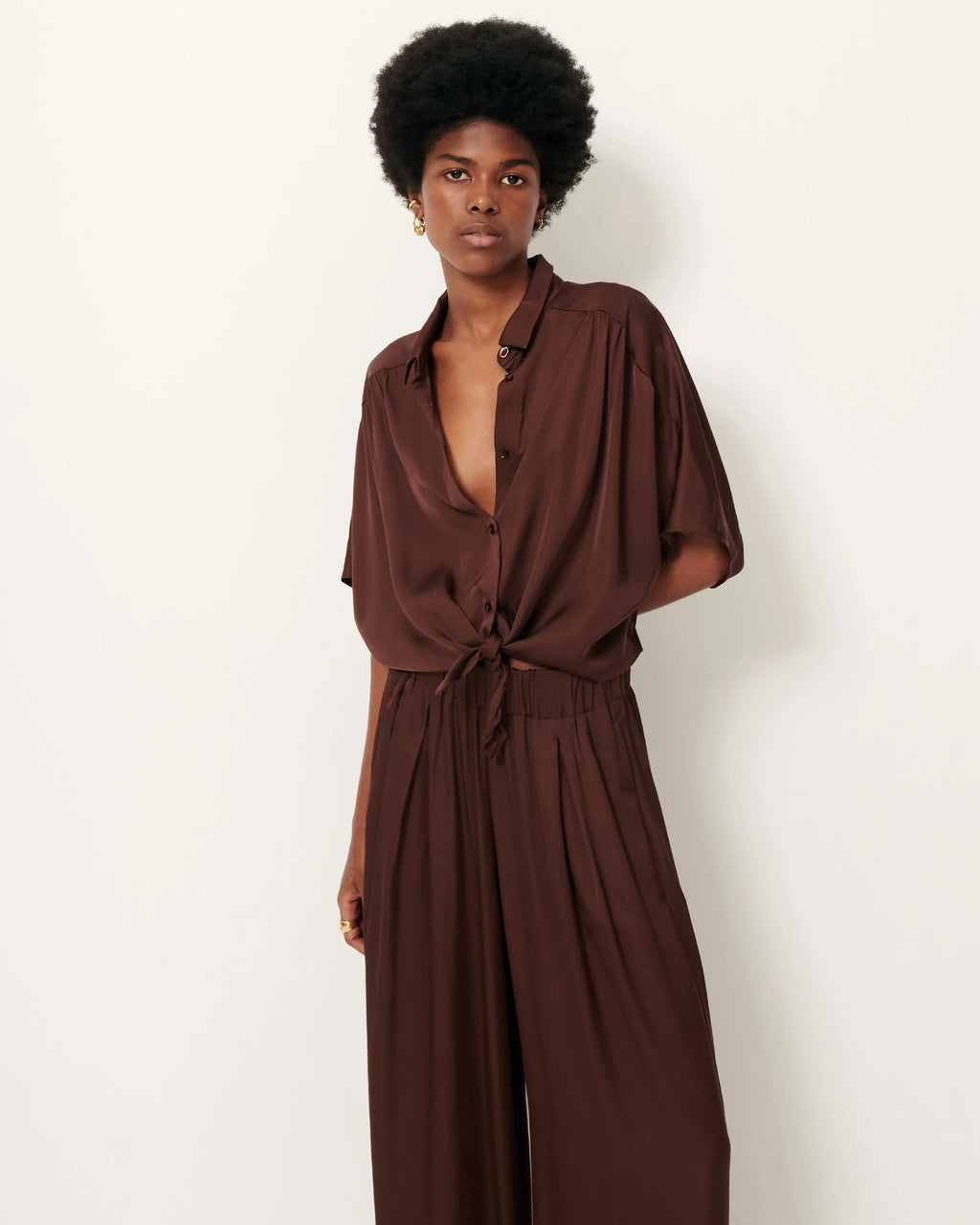 Camisa Alfassa Night Marrón Moka