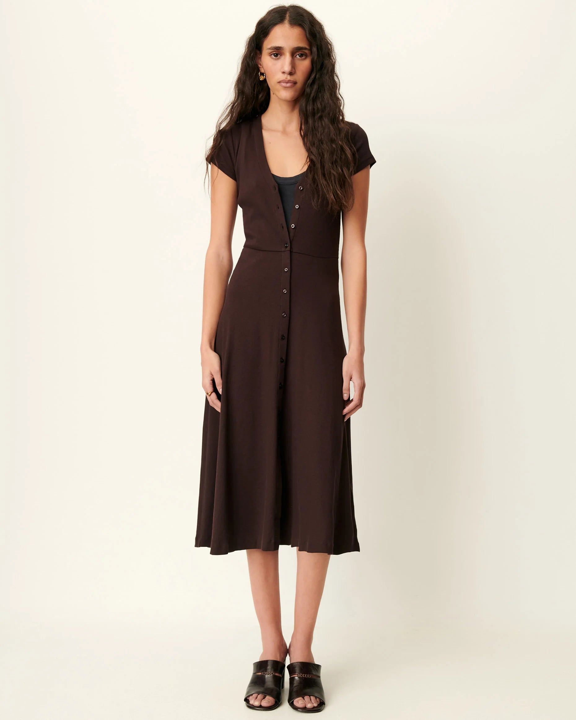 Vestido Nea Castanho Chocolate