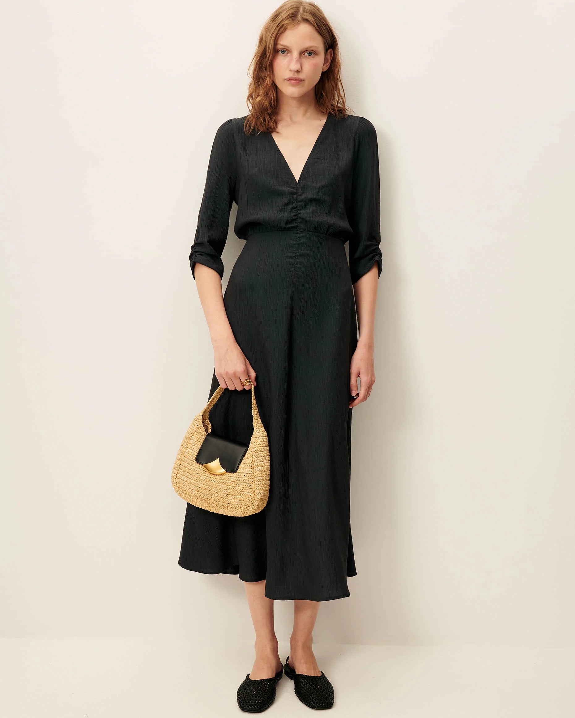 Vestido Nylia Verde Grisáceo