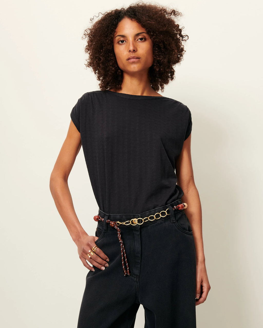 Camiseta Sixto Jacquard Gris Oscuro