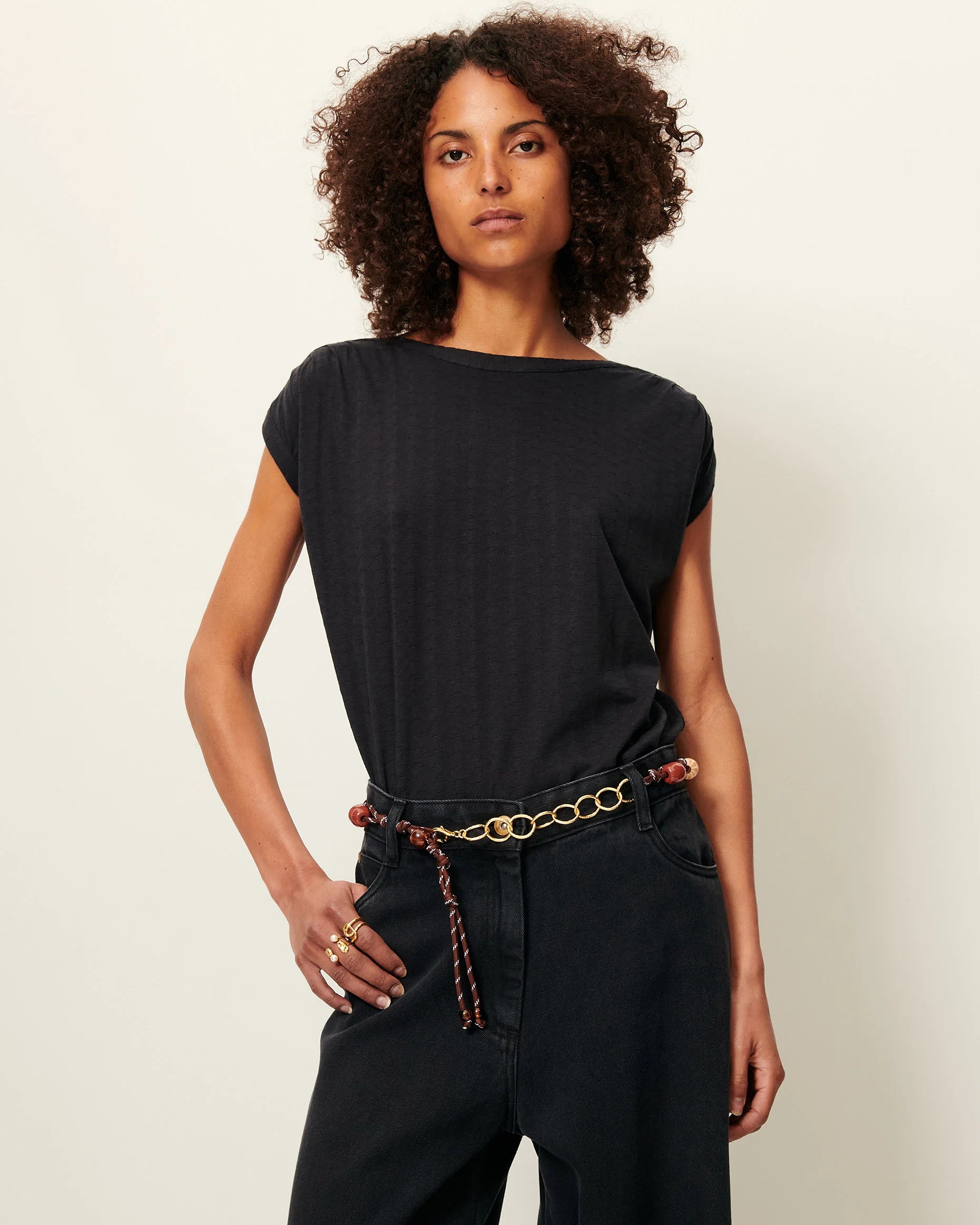 Camiseta Sixto Jacquard Gris Oscuro