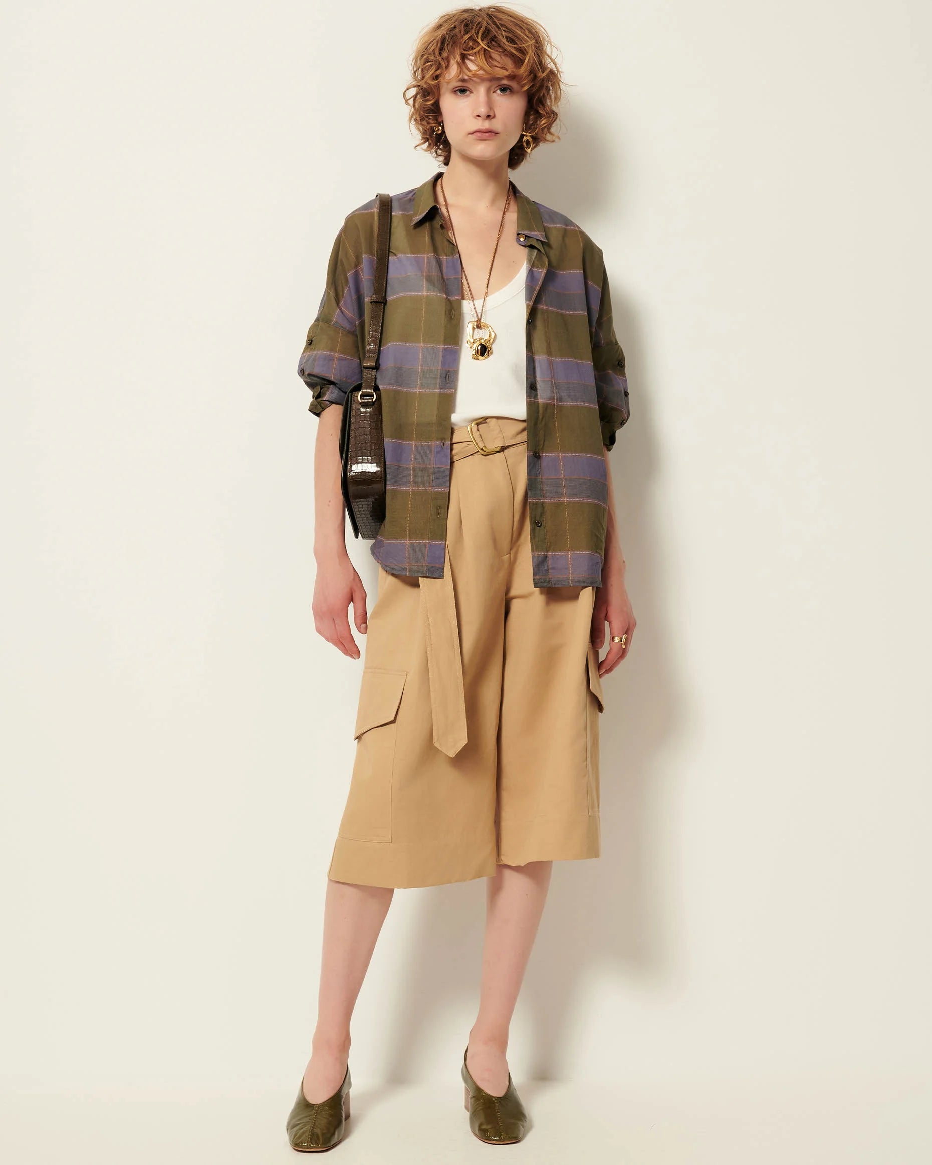 Camisa Valea Estampado Verde Agave