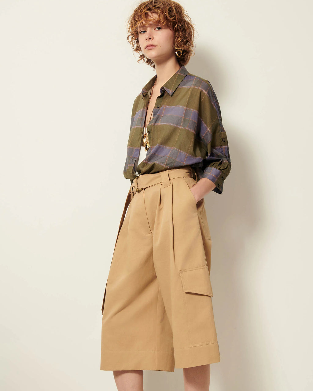 Camisa Valea Estampado Verde Agave