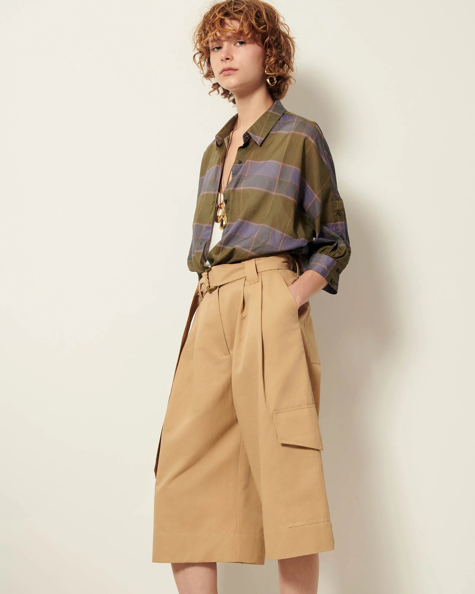 Camisa Valea Estampado Verde Agave