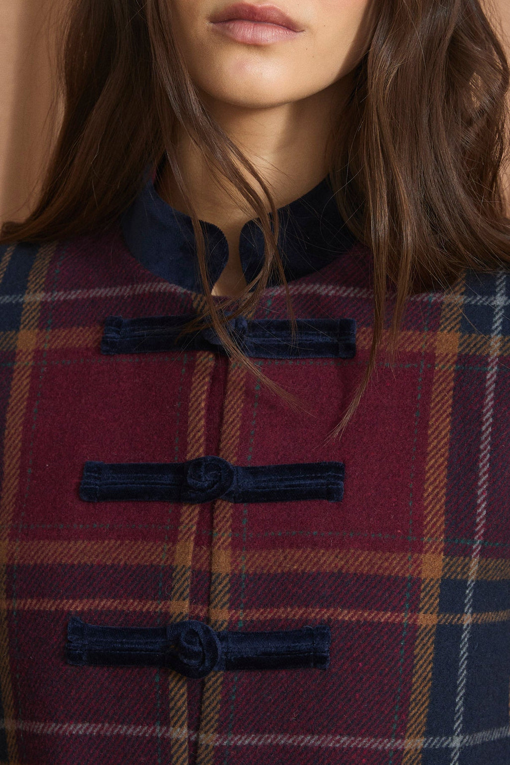 Abrigo Chiniski Margaret Burgundy
