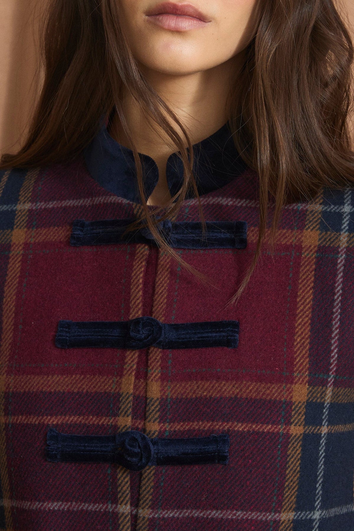 Abrigo Chiniski Margaret Burgundy