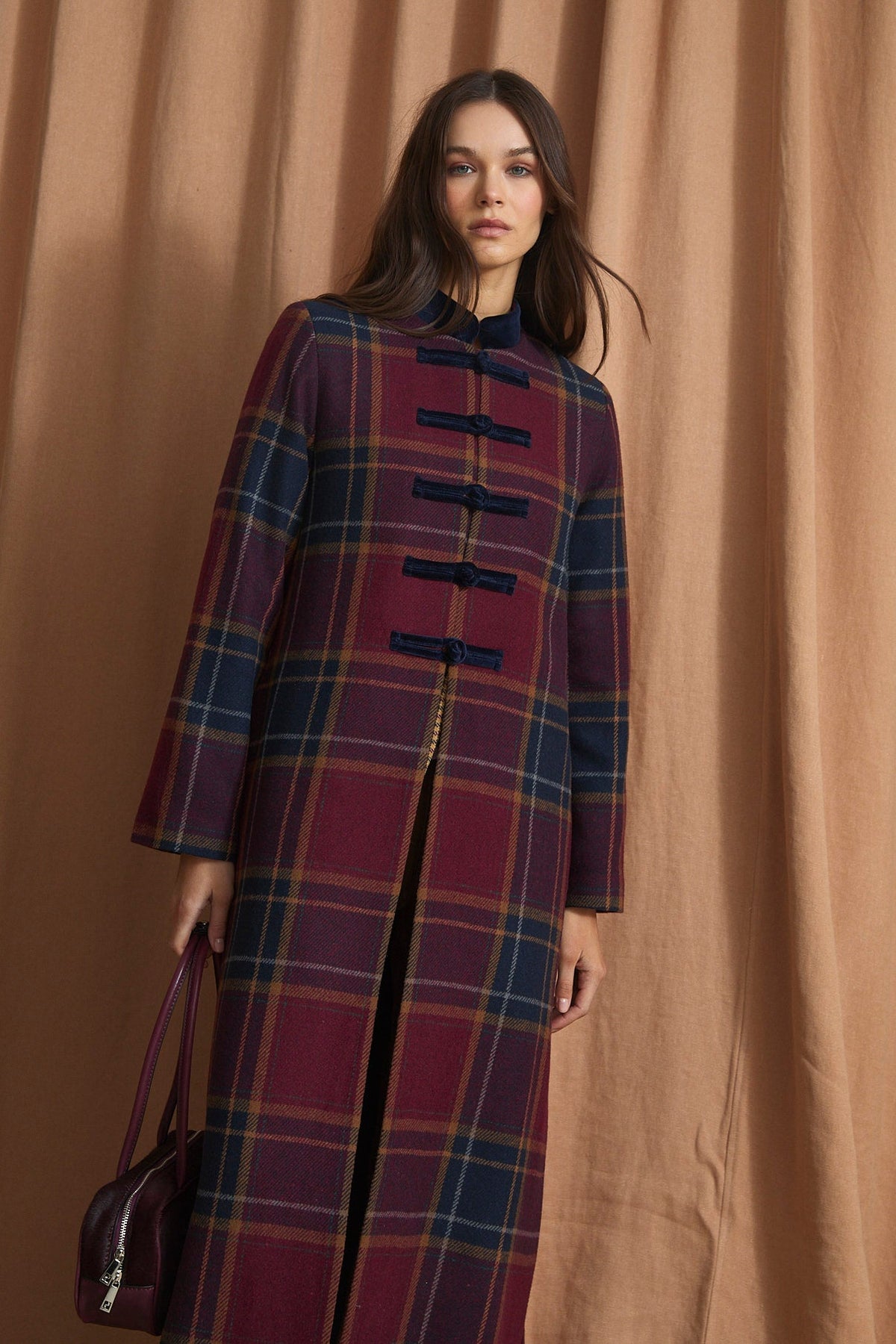 Abrigo Chiniski Margaret Burgundy