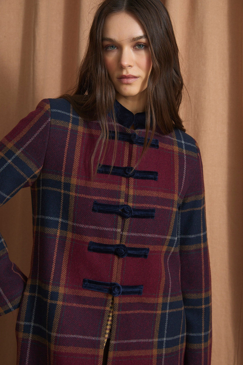 Abrigo Chiniski Margaret Burgundy