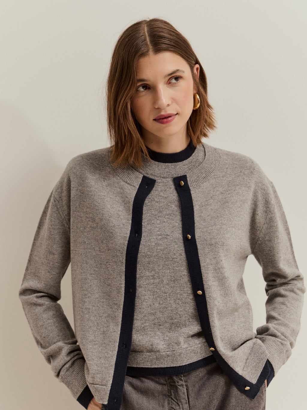 Chaqueta de punto de lana