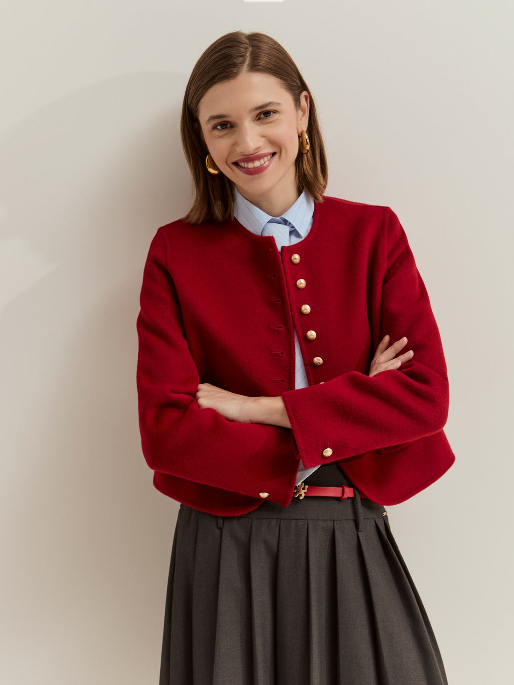 Chaqueta corta de lana