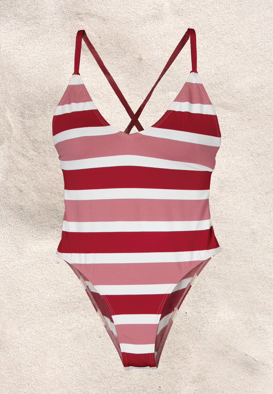 Bañador Rayas Mila Rojo - OLIVIA BRUTUS