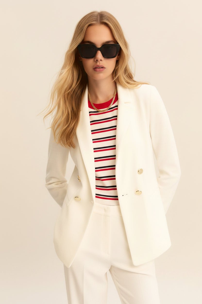 Blazer Blanca EMMEGOISTA - OLIVIA BRUTUS