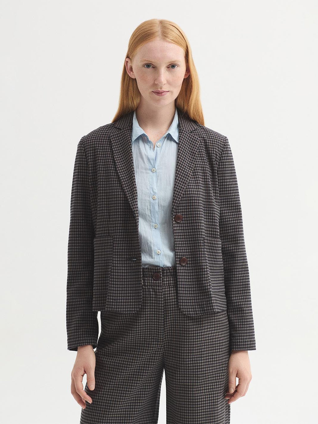 Blazer de pata de gallo superelástico - OLIVIA BRUTUS
