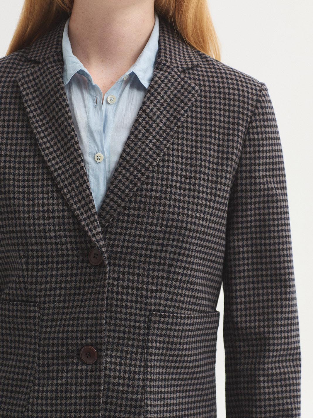 Blazer de pata de gallo superelástico - OLIVIA BRUTUS