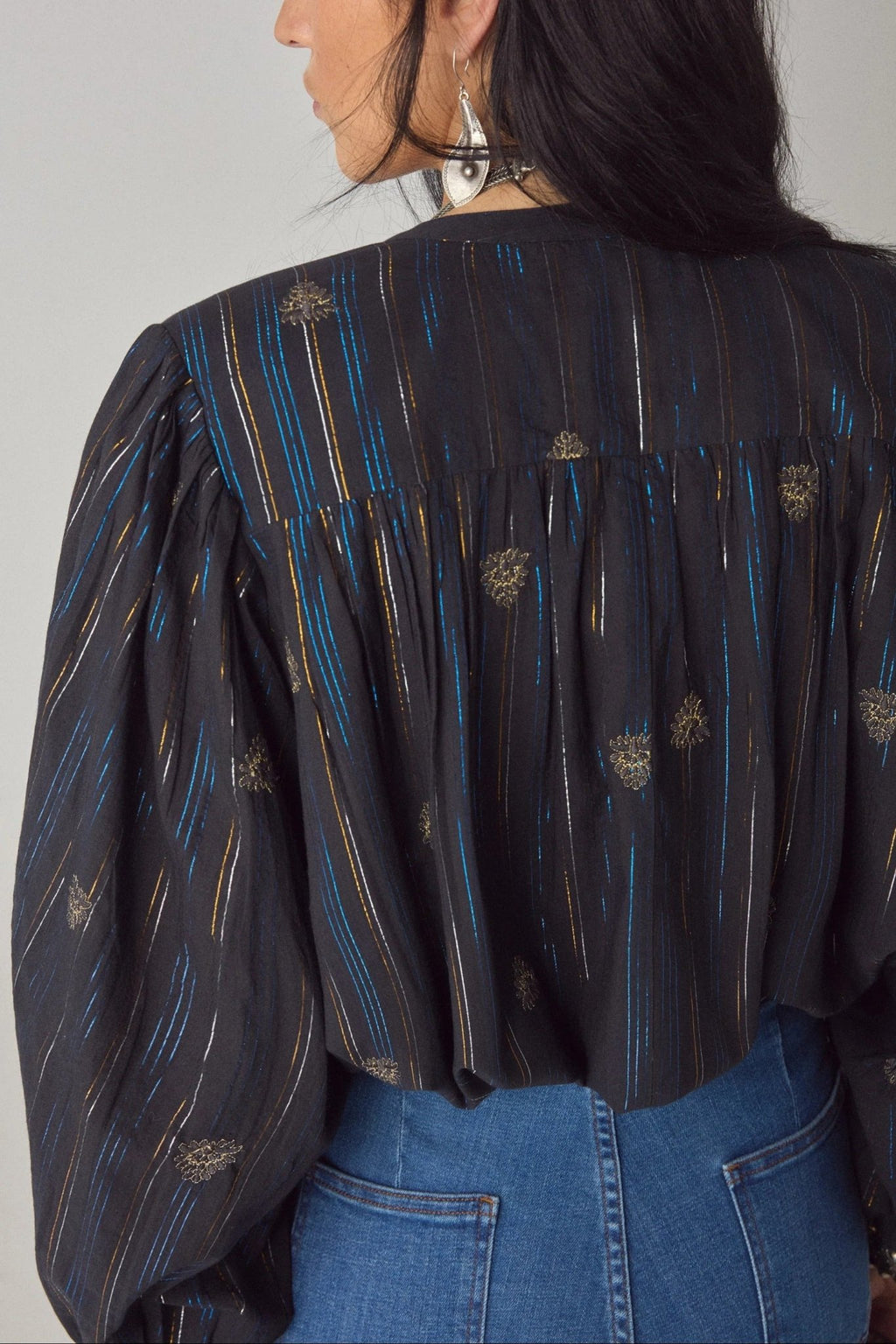 Blusa Caroline Negro - OLIVIA BRUTUS
