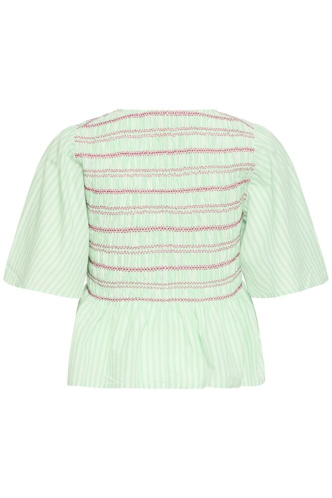 Blusa IHLOCY SS Rayas Verdes - OLIVIA BRUTUS