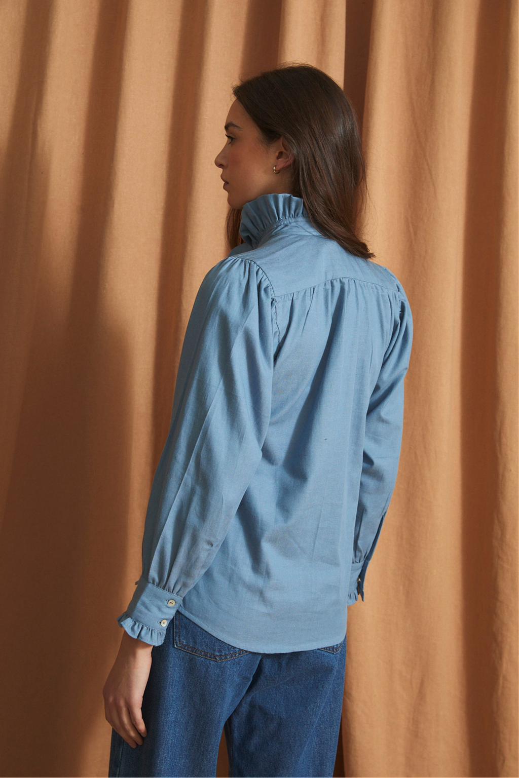 Blusa Mabel de denim - Azul