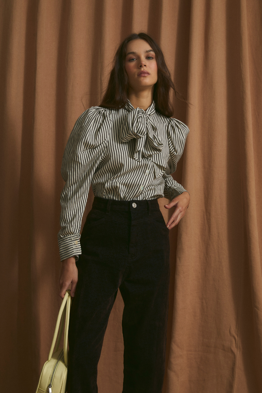 Blusa Pajarita Miniraya Marrón