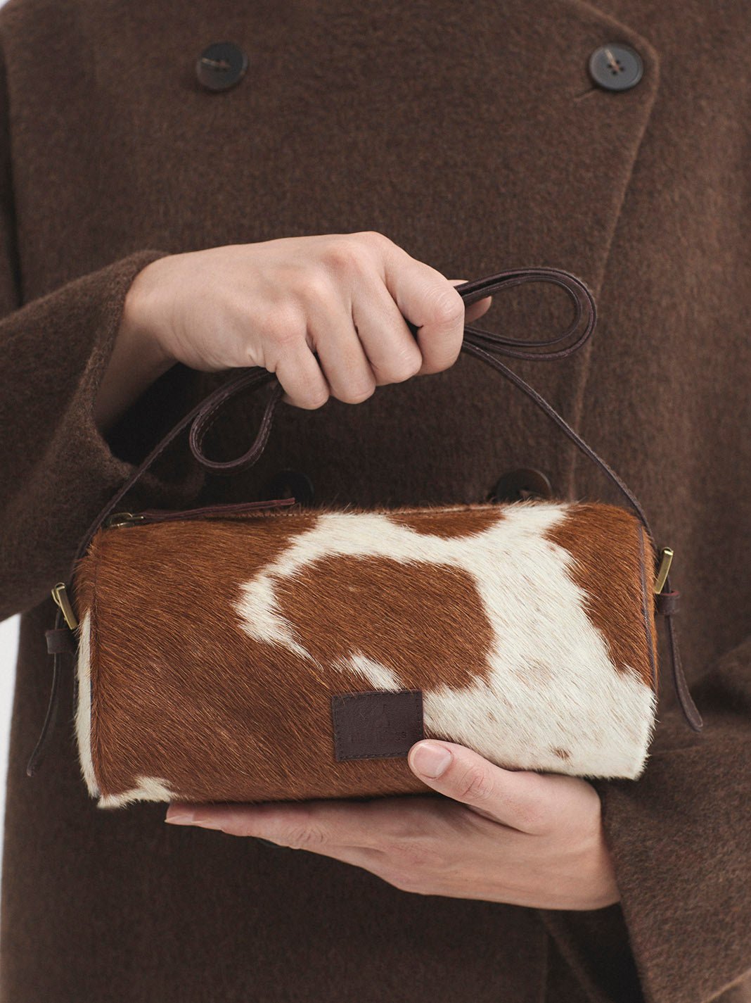 Bolso bowling en pony hair - OLIVIA BRUTUS