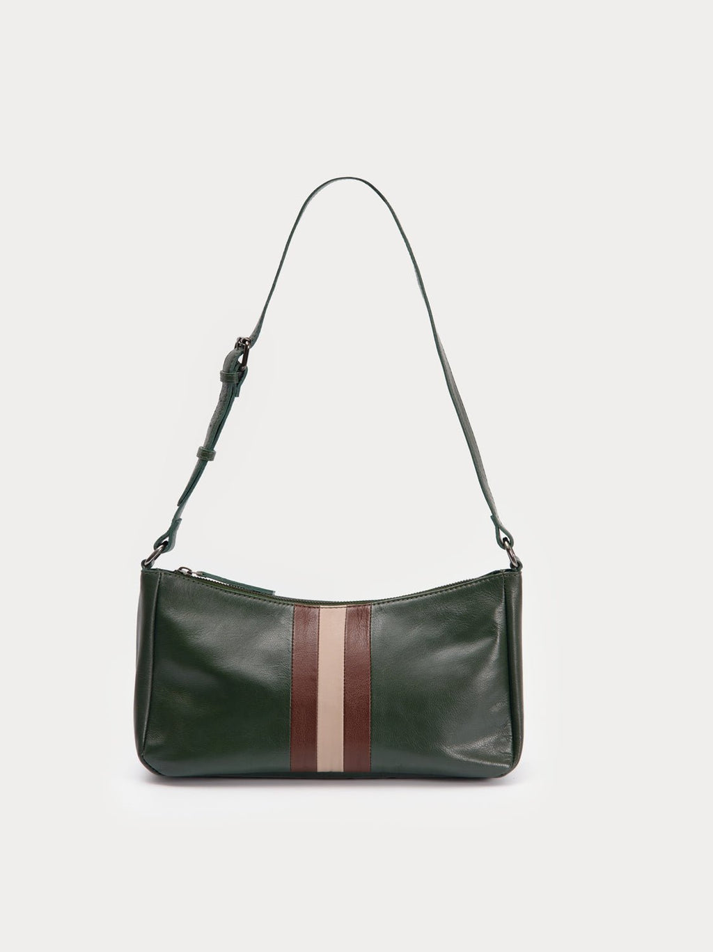 Bolso de piel a rayas tricolor - OLIVIA BRUTUS