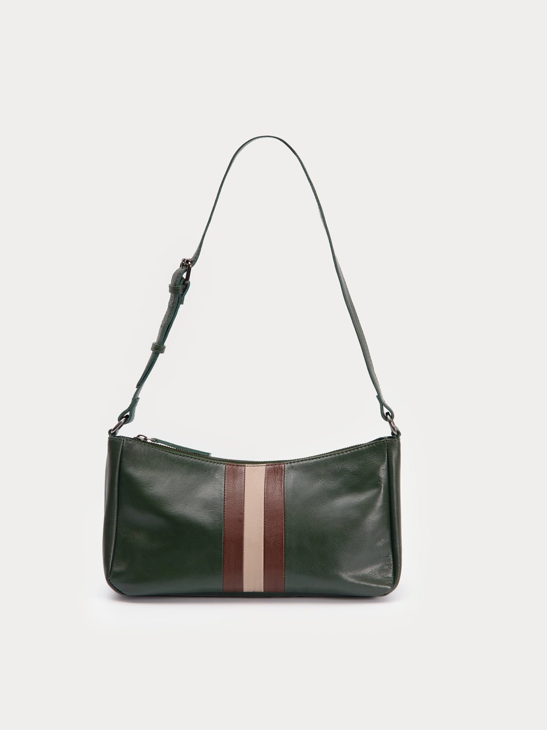 Bolso de piel a rayas tricolor - OLIVIA BRUTUS