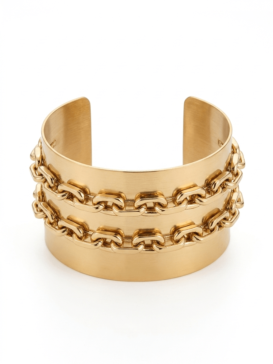 Brazalete Dorado Cadena - OLIVIA BRUTUS