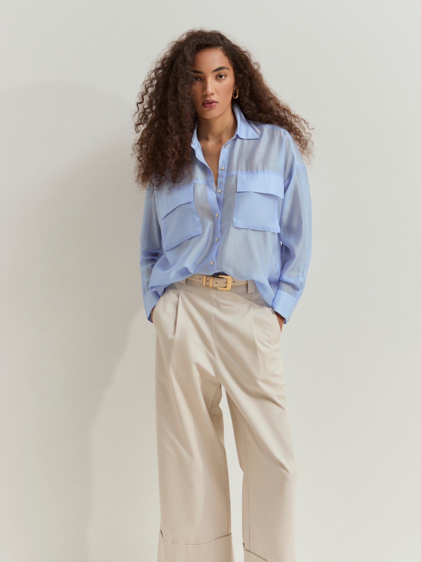 Camisa fluida Azul LP007556.532 - OLIVIA BRUTUS