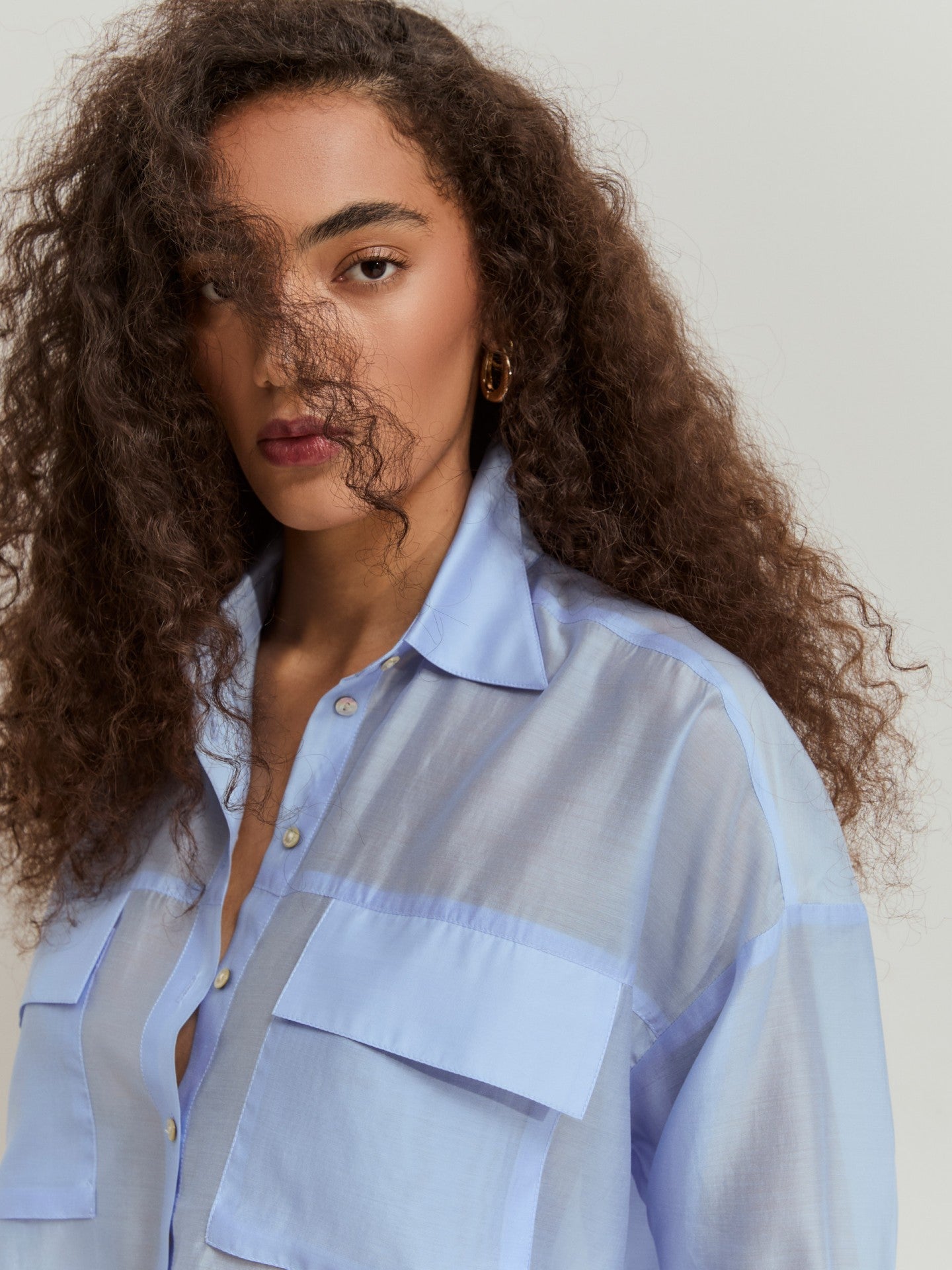 Camisa fluida Azul LP007556.532 - OLIVIA BRUTUS