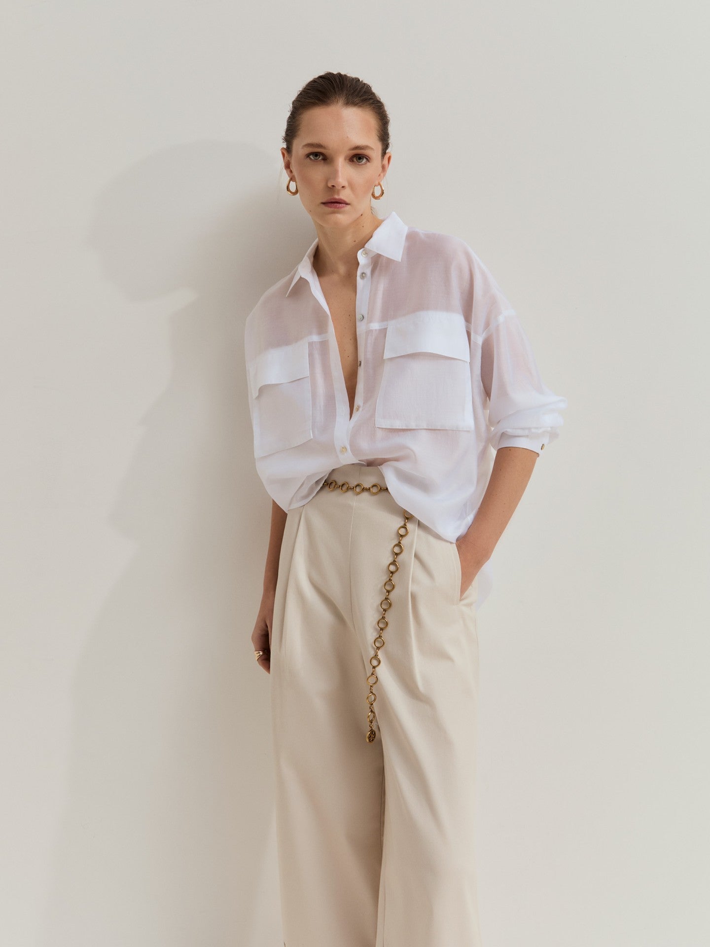 Camisa fluida Blanco LP007556.001 - OLIVIA BRUTUS