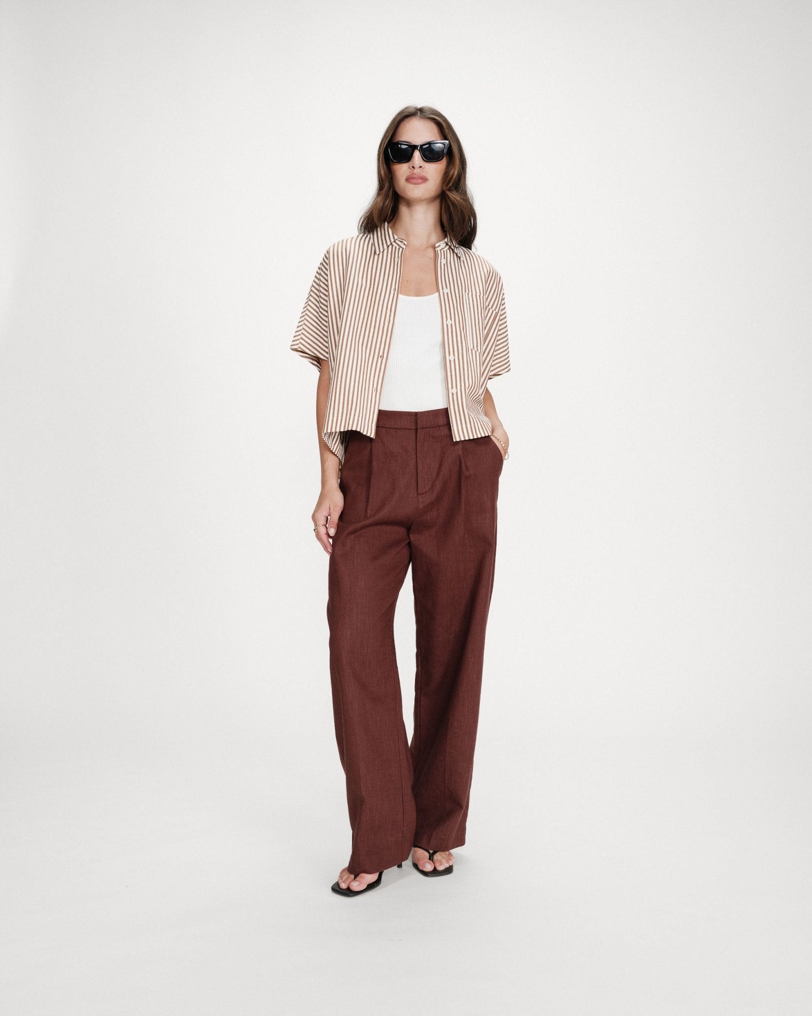 Camisa Vercia Moca - OLIVIA BRUTUS