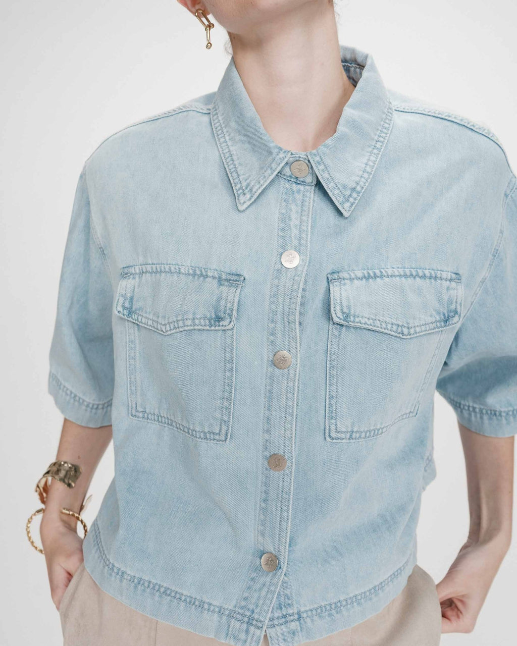 Camisa Vita Azul Cielo - OLIVIA BRUTUS