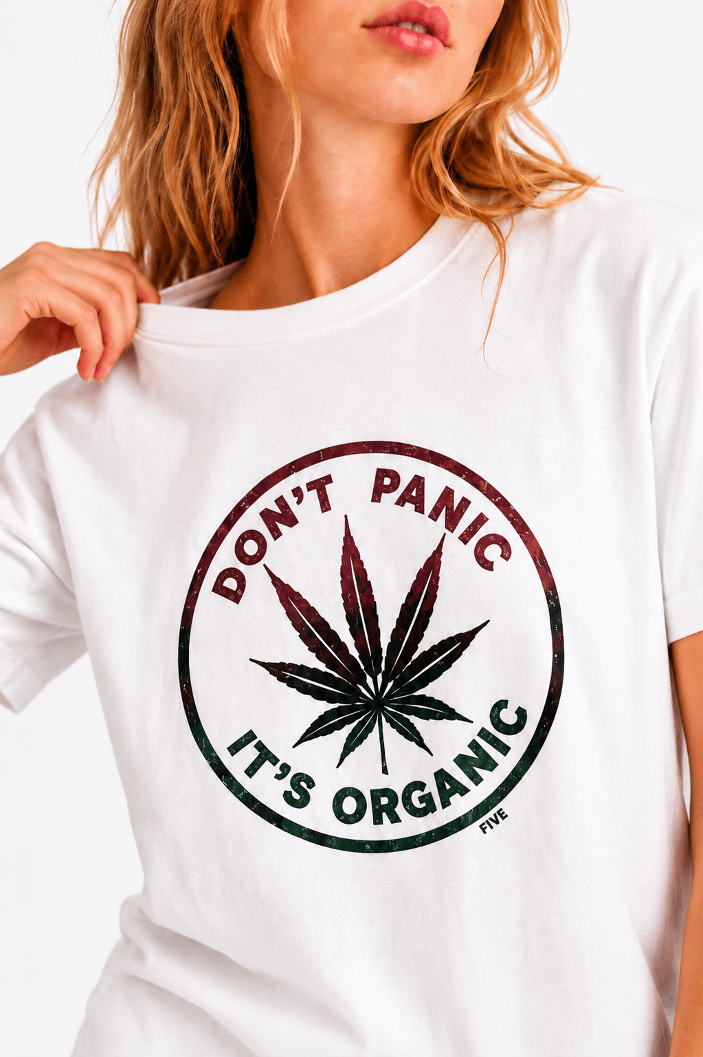 Camiseta Don't Panic It's Organic - OLIVIA BRUTUS