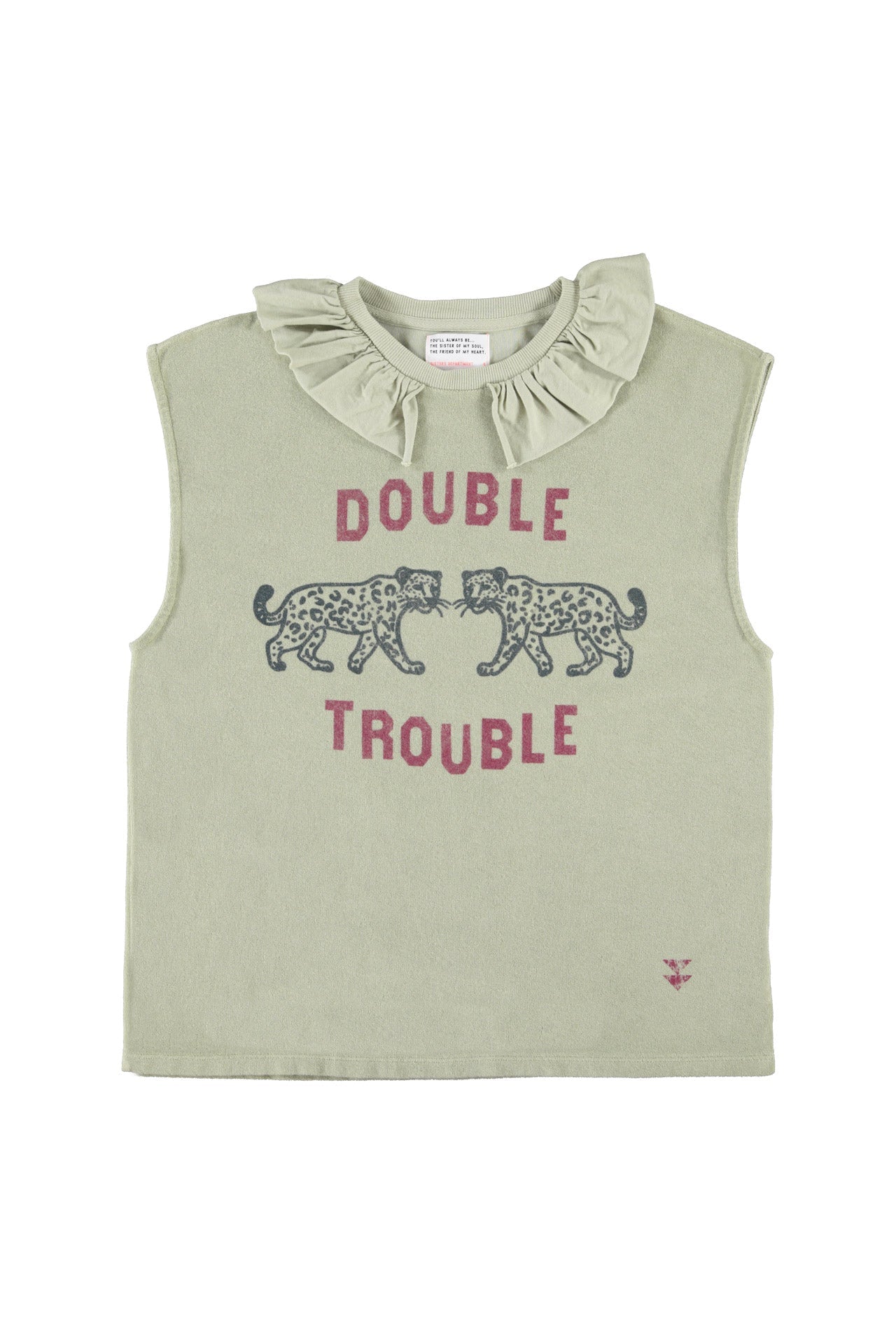 Camiseta sin mangas con cuello volante - OLIVIA BRUTUS