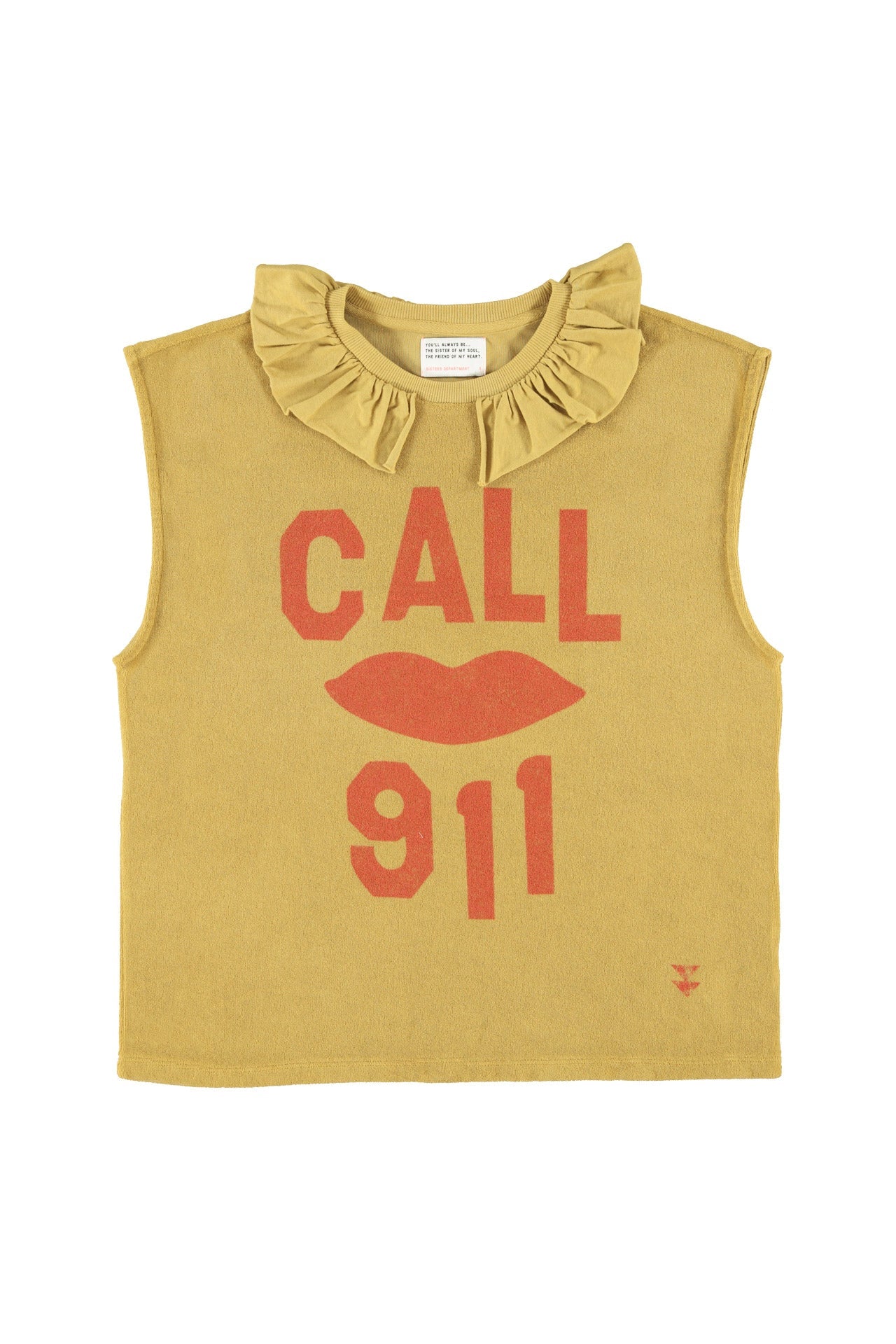 Camiseta sin mangas con cuello volante - OLIVIA BRUTUS
