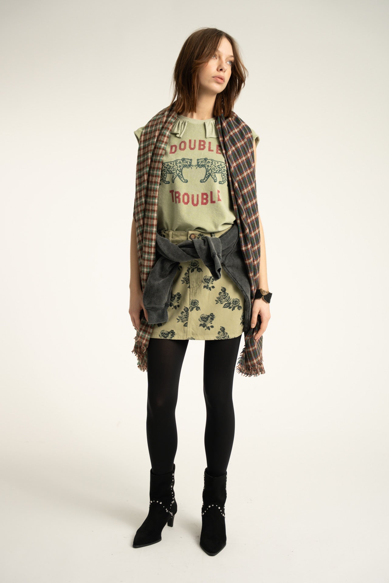 Camiseta sin mangas con cuello volante - OLIVIA BRUTUS
