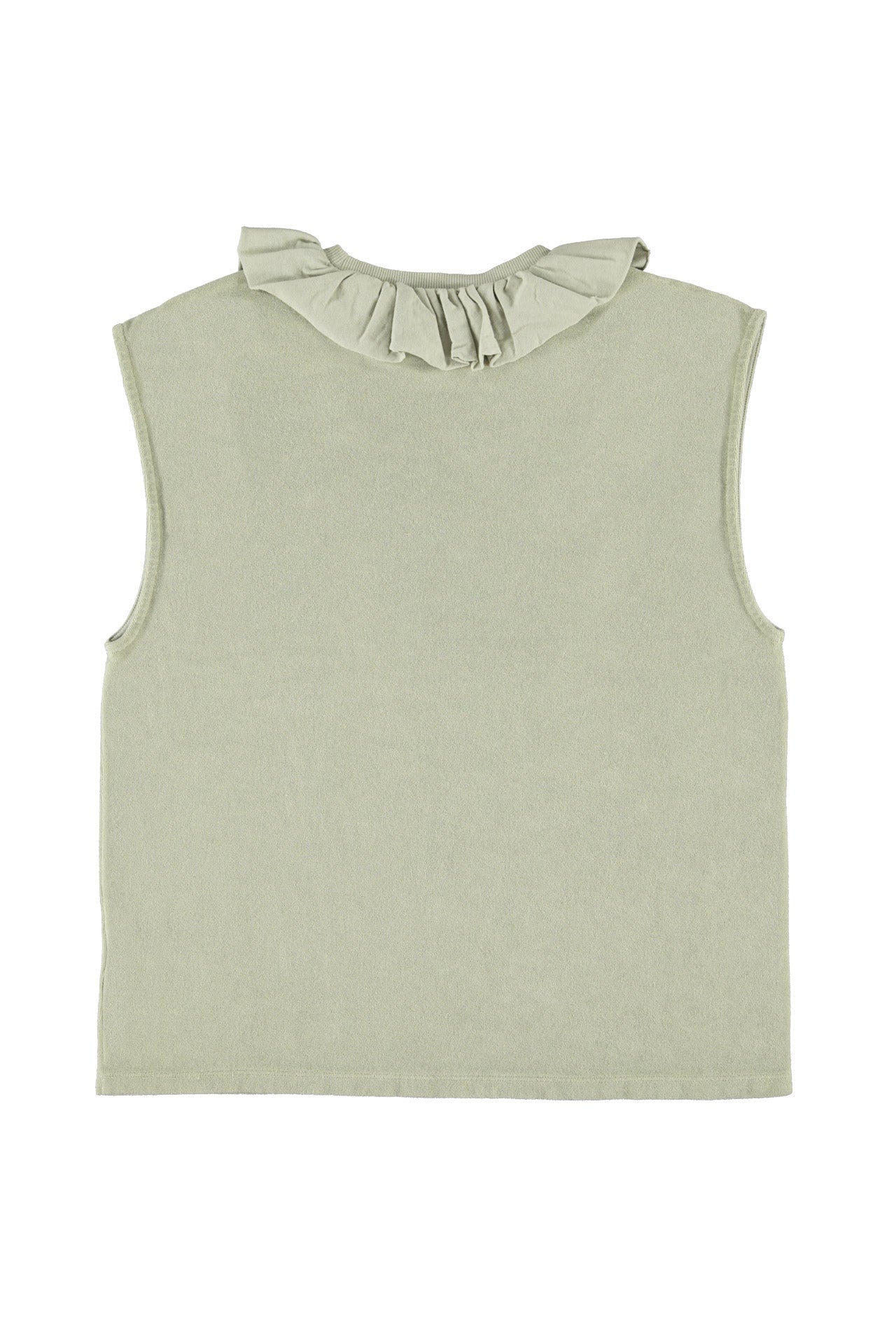 Camiseta sin mangas con cuello volante - OLIVIA BRUTUS