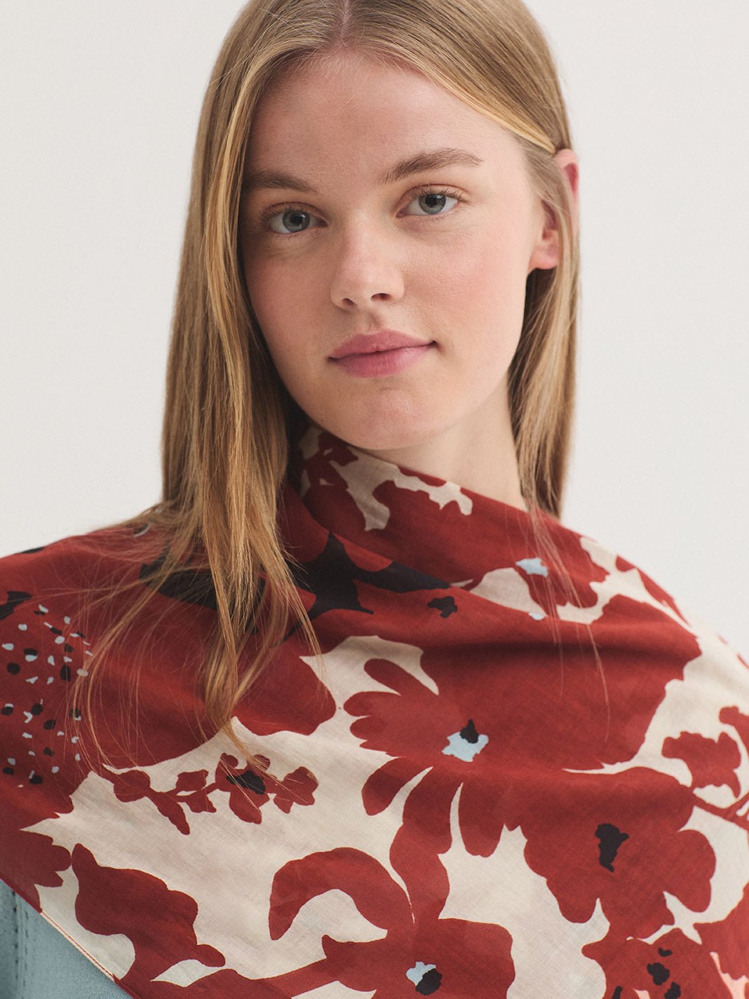 Chal Penelope Flowers Organic Co. Foulard Terracota - OLIVIA BRUTUS