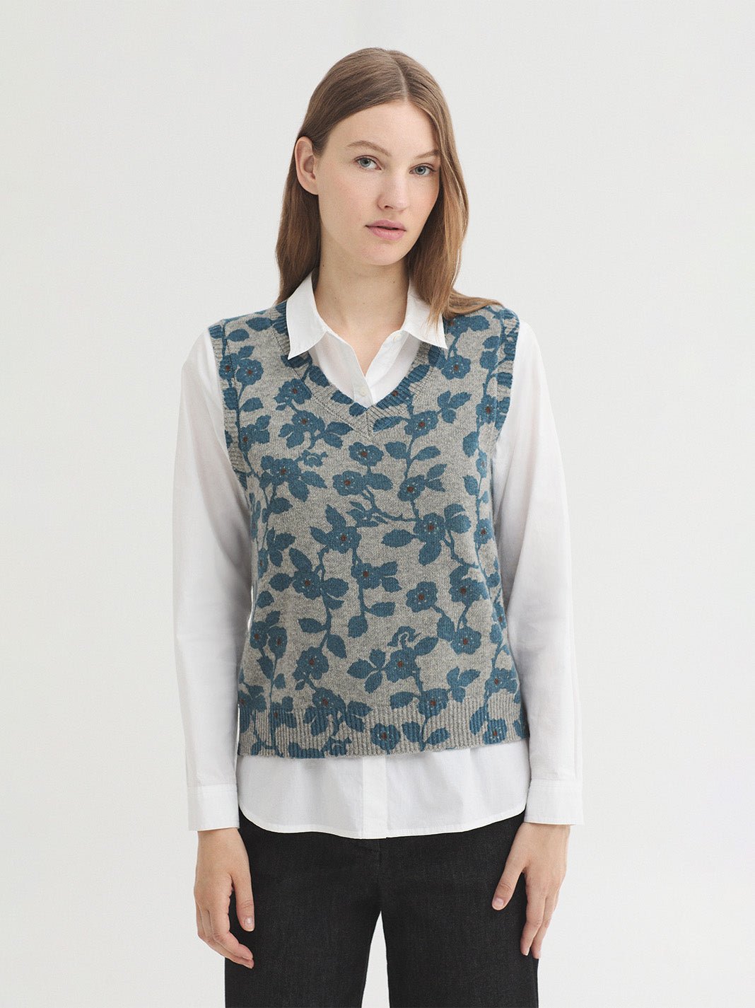 Chaleco estampado Rose Branches - OLIVIA BRUTUS