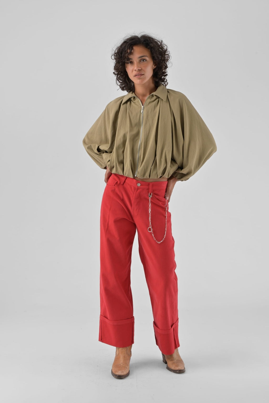 Chaqueta Romane Kaki - OLIVIA BRUTUS