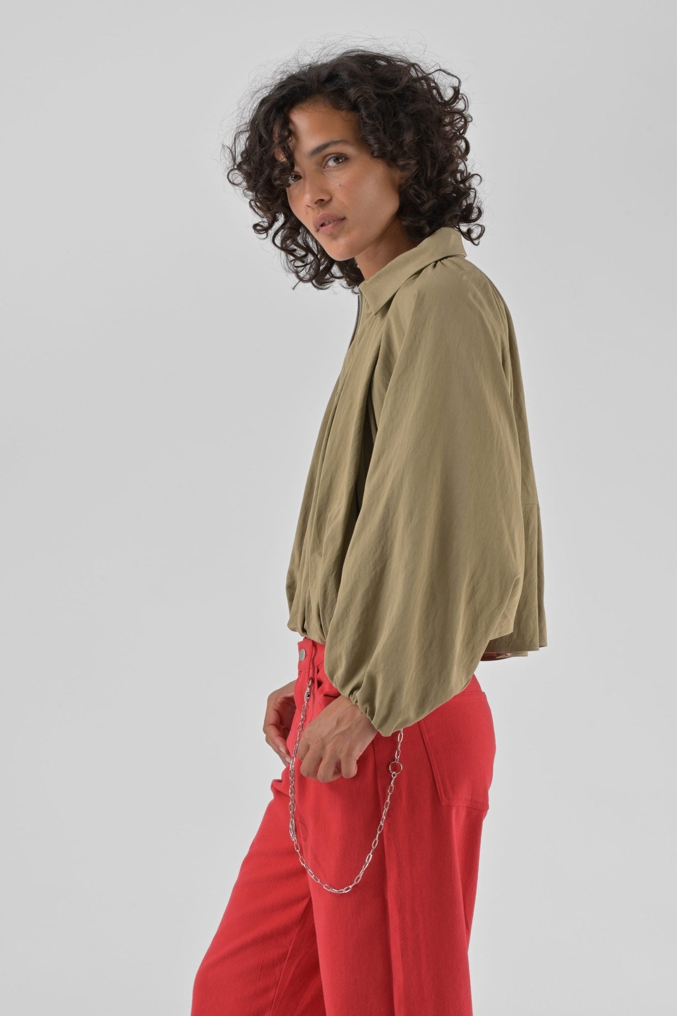 Chaqueta Romane Kaki - OLIVIA BRUTUS