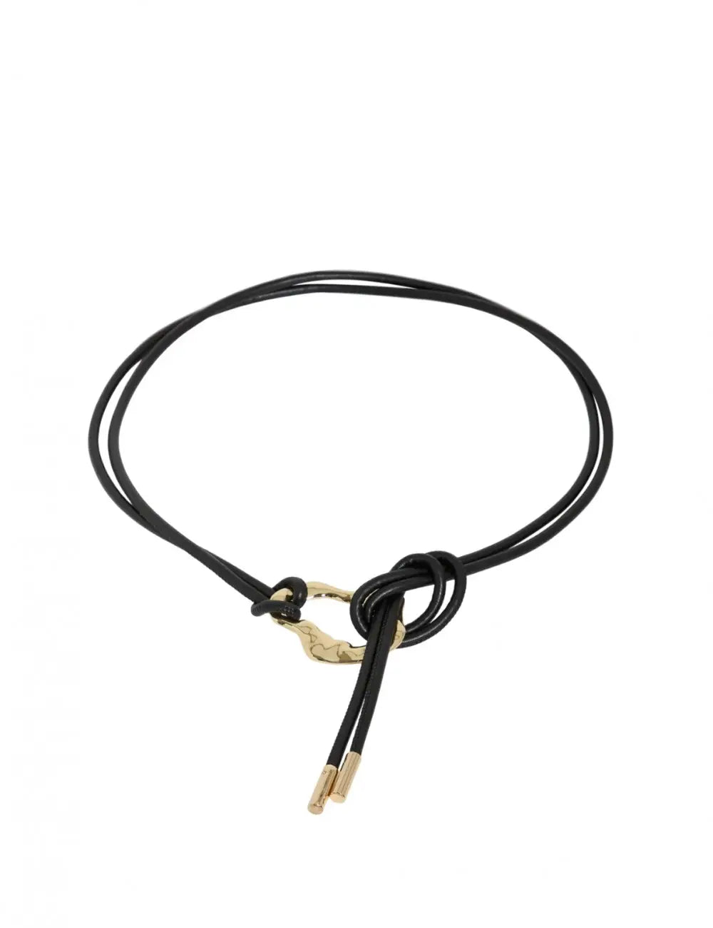 Cinturón Vihayley Anudado Negro Detalle Dorado