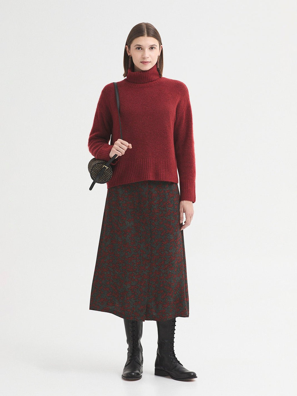 Falda larga Rose Branches - OLIVIA BRUTUS