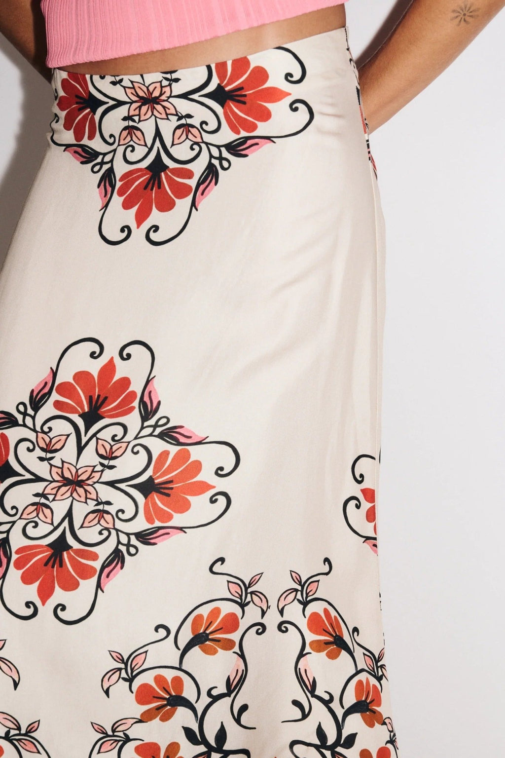 Falda Long Cleliana Rouge - OLIVIA BRUTUS