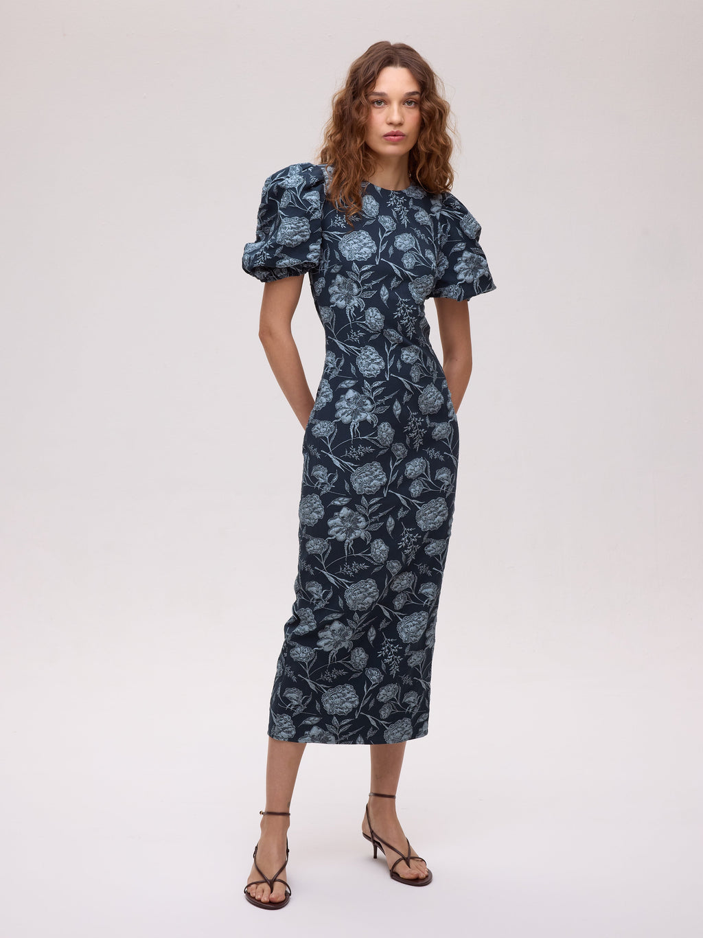 Vestido Fiore teal - detalle escote espalda con lazo