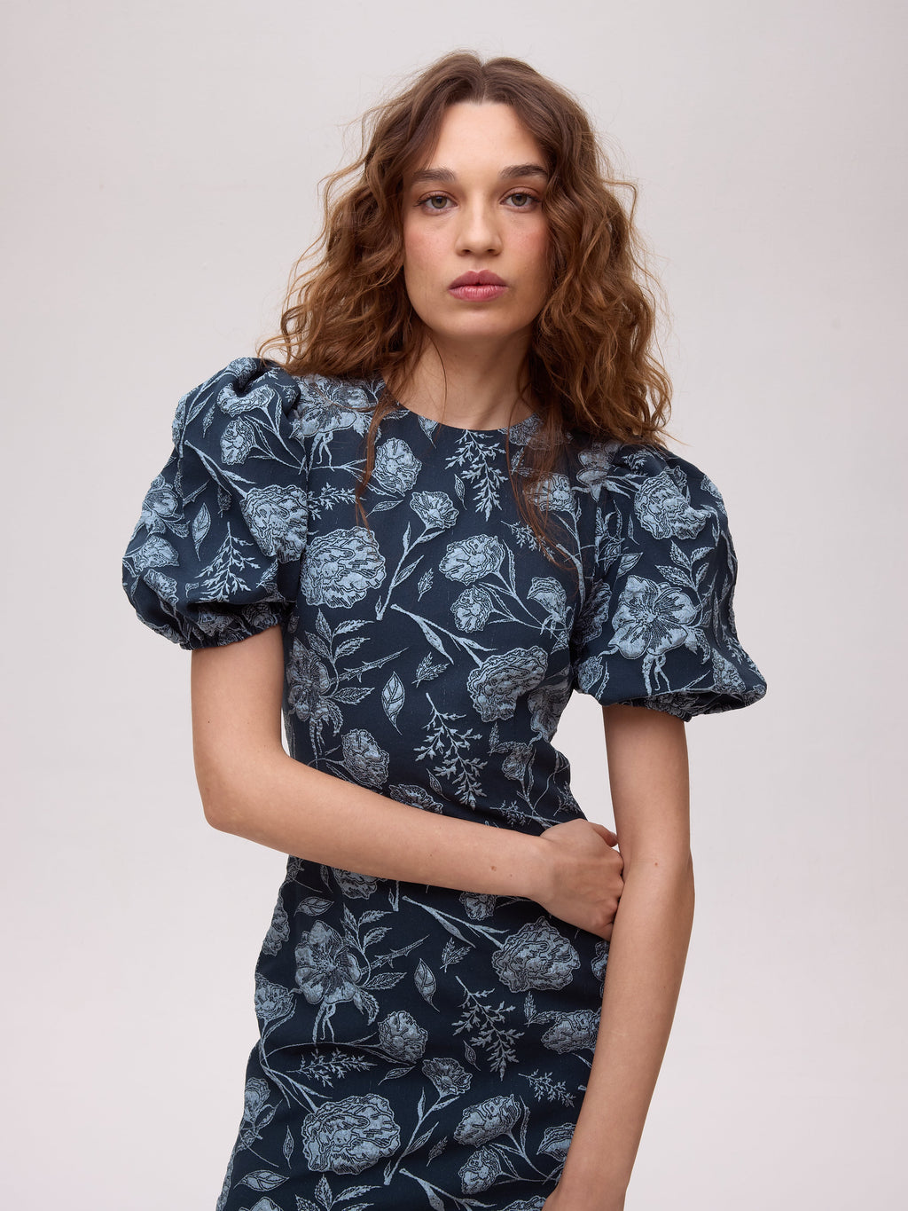Vestido Fiore teal - vista lateral