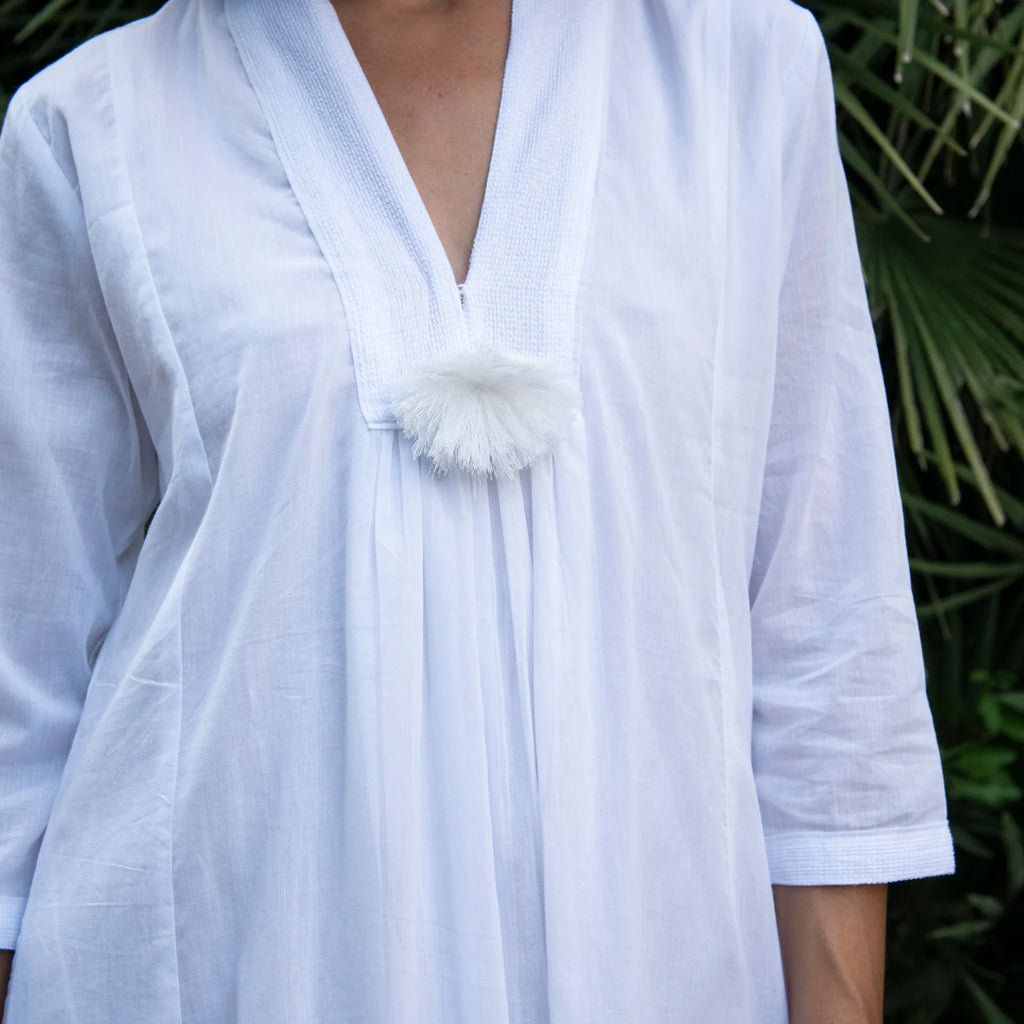 Vestido Anaelle Blanco Unie 100% Algodón