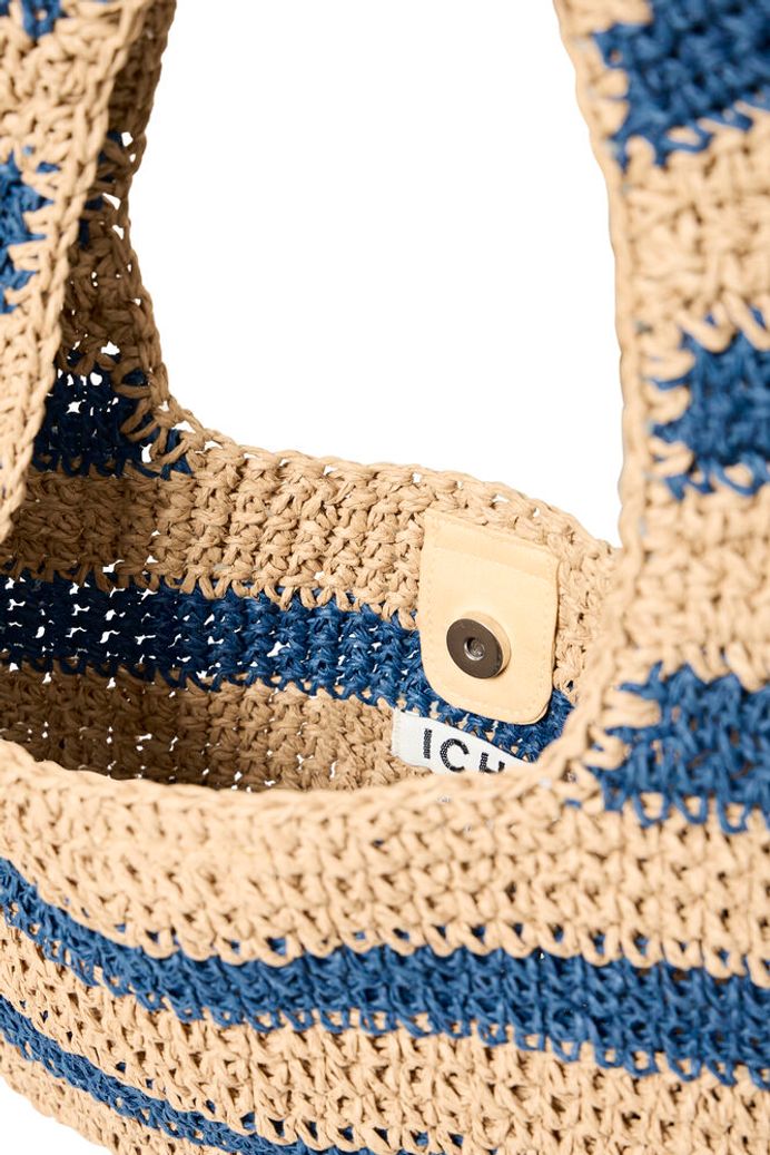 Bolso Mano Iaesther Ba Rayas Azul