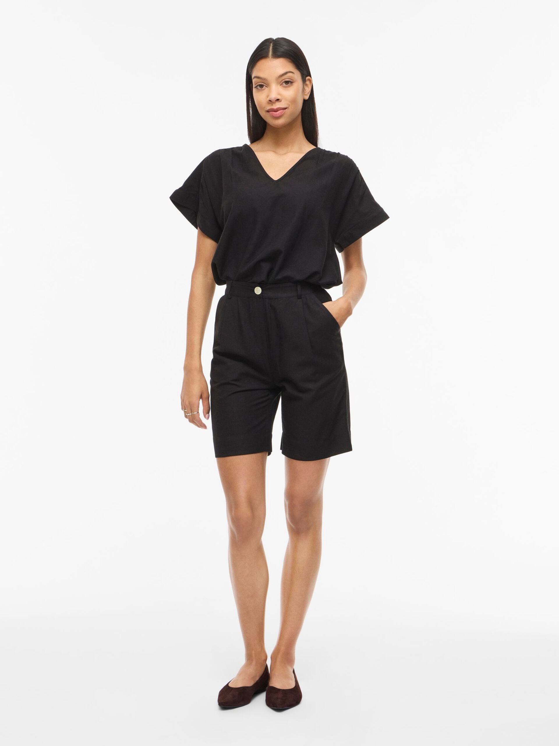 Bermudas Viprisilla Talle Alto Negro